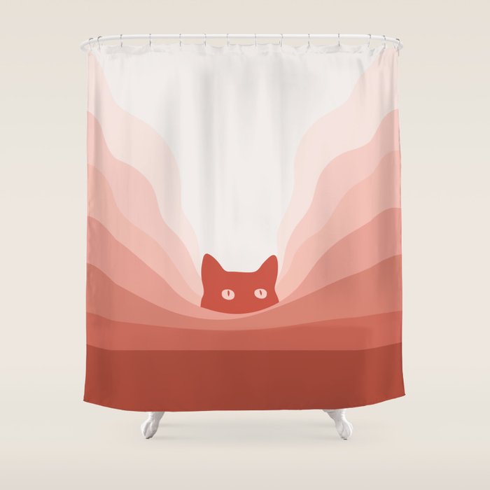 Cat Landscape 78 Shower Curtain Gallery Image 1