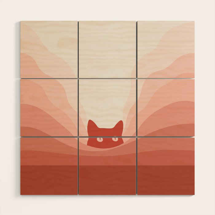 Cat Landscape 78 Wood Wall Art Gallery Image 1