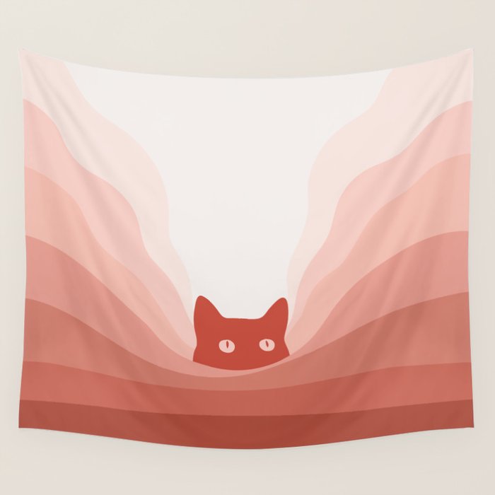 Cat Landscape 78 Wall Tapestry Gallery Image 1
