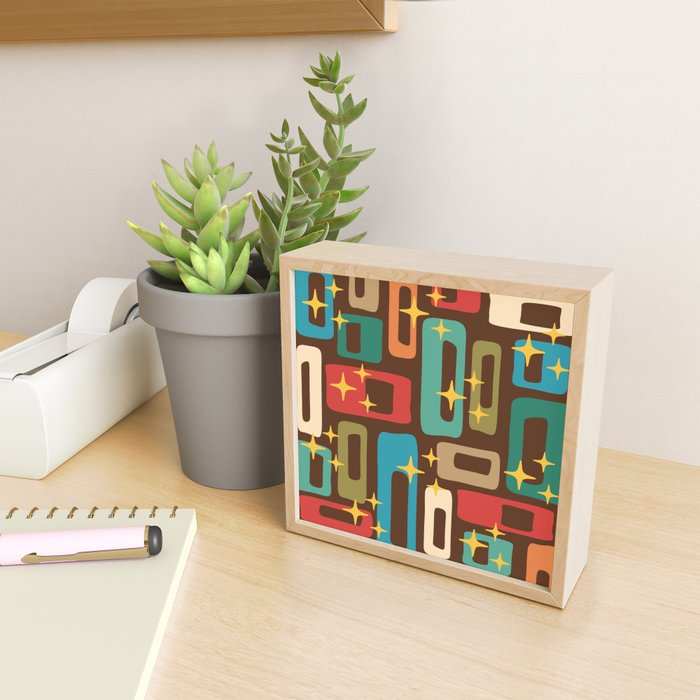 Retro Mid Century Modern Abstract Pattern 222 Mini Art Print Gallery Image 2
