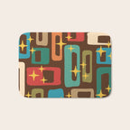 Retro Mid Century Modern Abstract Pattern 222 Bath Mat Gallery Image 1
