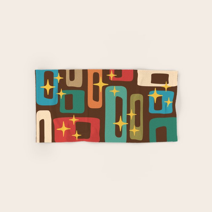 Retro Mid Century Modern Abstract Pattern 222 Towels Gallery Image 1