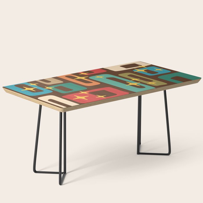 Retro Mid Century Modern Abstract Pattern 222 Coffee Table Gallery Image 1