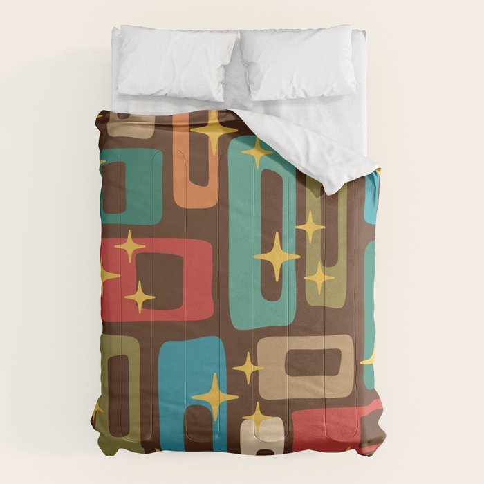 Retro Mid Century Modern Abstract Pattern 222 Comforter Gallery Image 6
