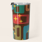 Retro Mid Century Modern Abstract Pattern 222 Travel Mug Gallery Image 3