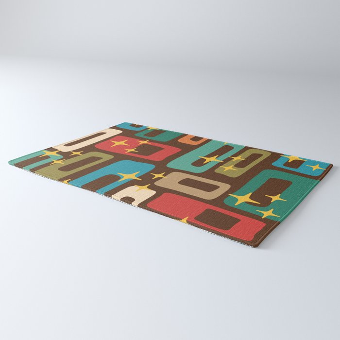 Retro Mid Century Modern Abstract Pattern 222 Rug Gallery Image 3