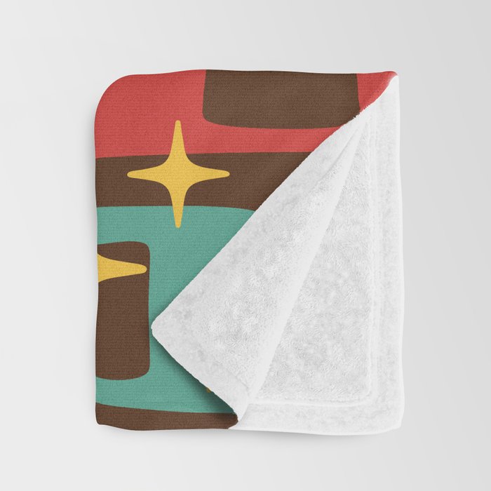 Retro Mid Century Modern Abstract Pattern 222 Throw Blanket Gallery Image 3