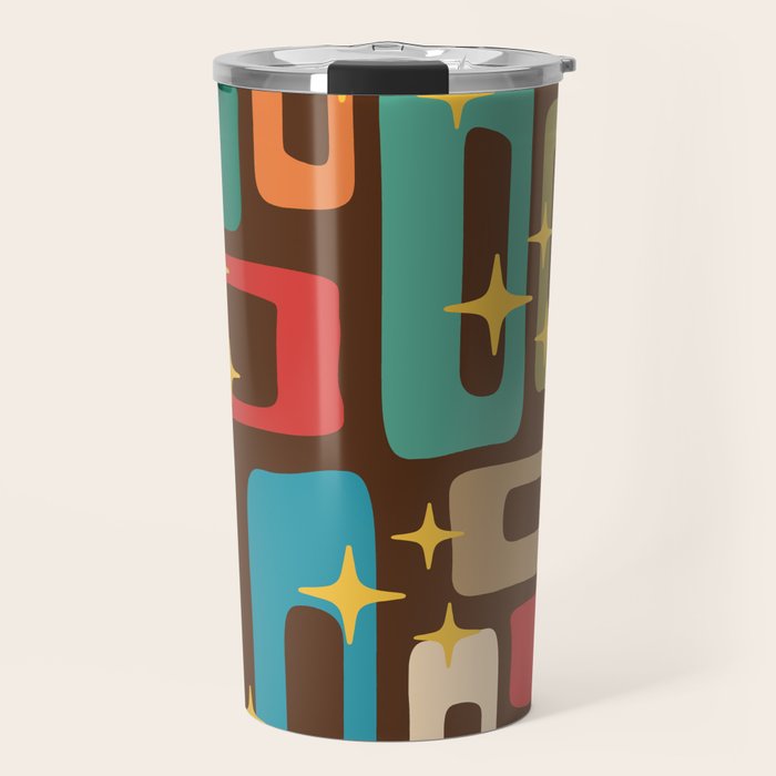 Retro Mid Century Modern Abstract Pattern 222 Travel Mug Gallery Image 1