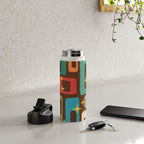 Retro Mid Century Modern Abstract Pattern 222 Water Bottle Gallery Image 4
