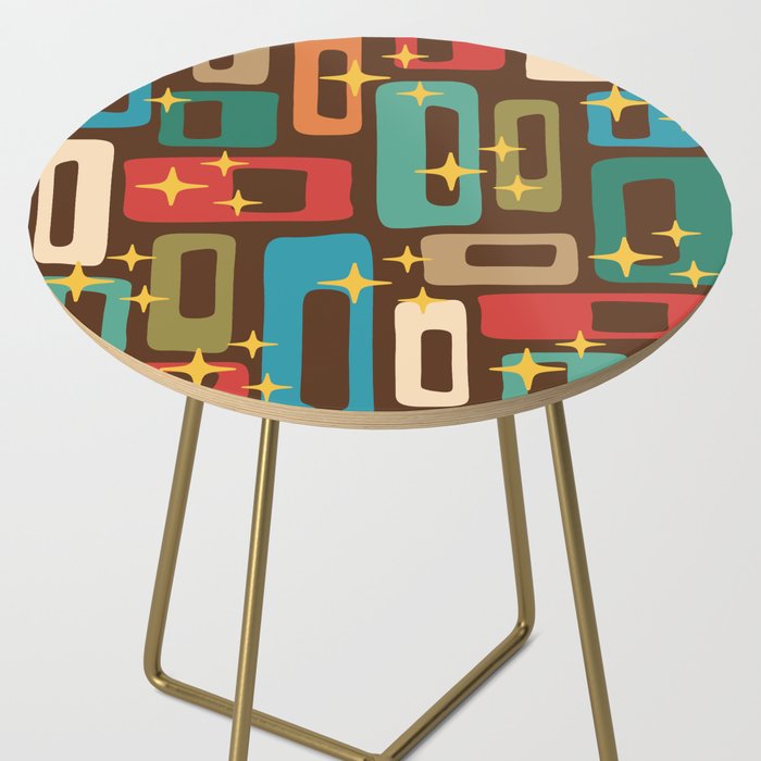 Retro Mid Century Modern Abstract Pattern 222 Side Table Gallery Image 2