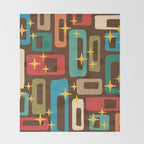 Retro Mid Century Modern Abstract Pattern 222 Throw Blanket Gallery Image 2