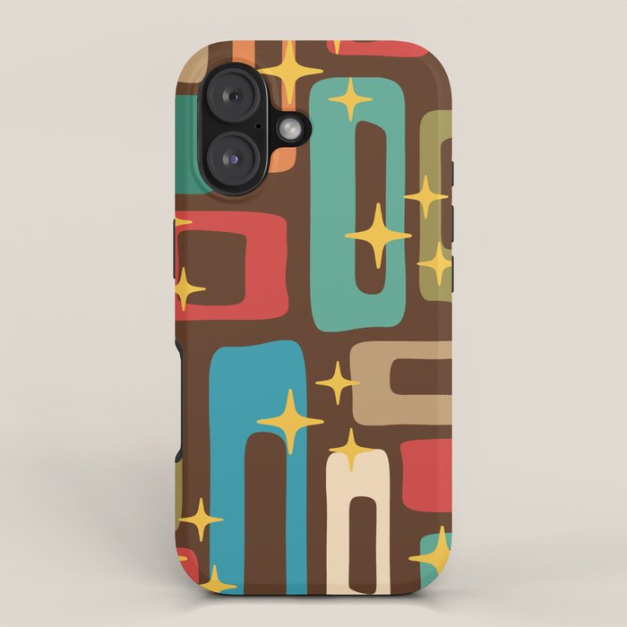 Retro Mid Century Modern Abstract Pattern 222 iPhone Case Gallery Image 1