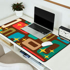 Retro Mid Century Modern Abstract Pattern 222 Desk Mat Gallery Image 2