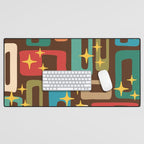 Retro Mid Century Modern Abstract Pattern 222 Desk Mat Gallery Image 1