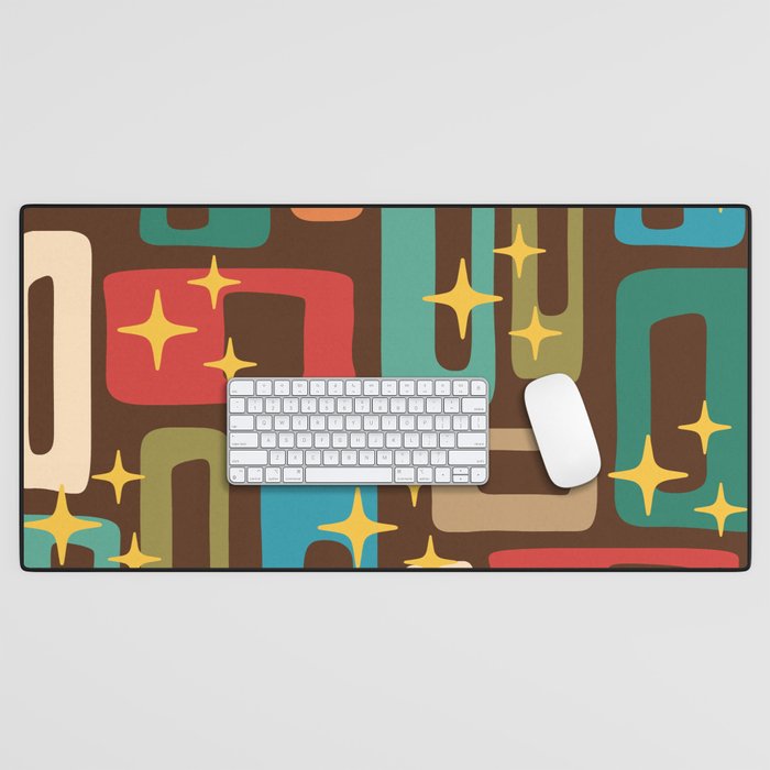 Retro Mid Century Modern Abstract Pattern 222 Desk Mat Gallery Image 1