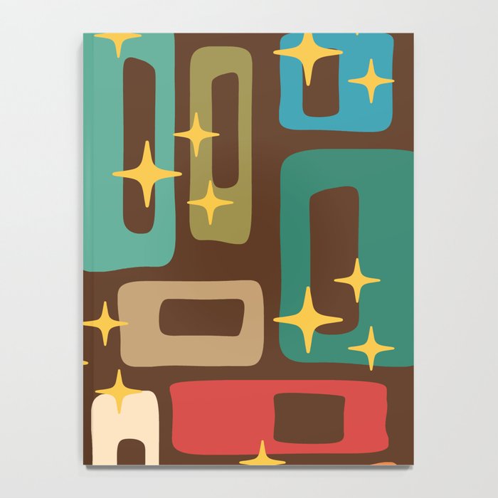 Retro Mid Century Modern Abstract Pattern 222 Notebook Gallery Image 4