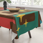 Retro Mid Century Modern Abstract Pattern 222 Tablecloth Gallery Image 3
