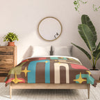 Retro Mid Century Modern Abstract Pattern 222 Comforter Gallery Image 3