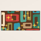Retro Mid Century Modern Abstract Pattern 222 Desk Mat Gallery Image 3