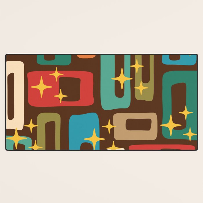 Retro Mid Century Modern Abstract Pattern 222 Desk Mat Gallery Image 3