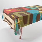 Retro Mid Century Modern Abstract Pattern 222 Tablecloth Gallery Image 1