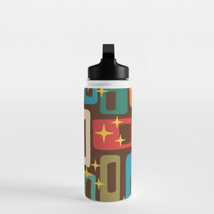 Retro Mid Century Modern Abstract Pattern 222 Water Bottle Gallery Image 3