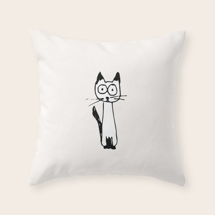 Hey it's a cat! Throw Pillow Gallery Image 6