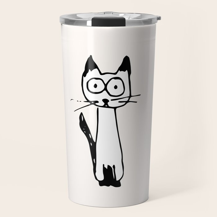 Hey it's a cat! Travel Mug Gallery Image 1