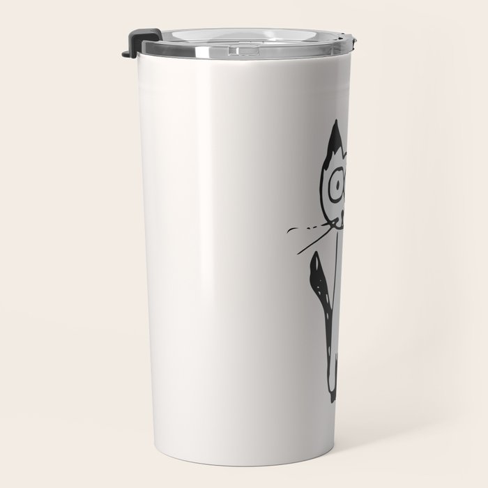 Hey it's a cat! Travel Mug Gallery Image 3