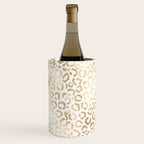 Elegant Gold White Leopard Cheetah Animal Print Wine Chiller Gallery Image 2