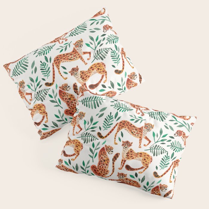 Cheetah Collection - Orange & Green Palette Pillow Sham Gallery Image 3