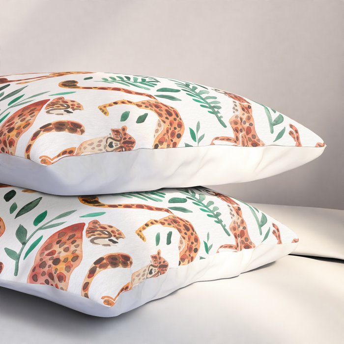 Cheetah Collection - Orange & Green Palette Pillow Sham Gallery Image 3