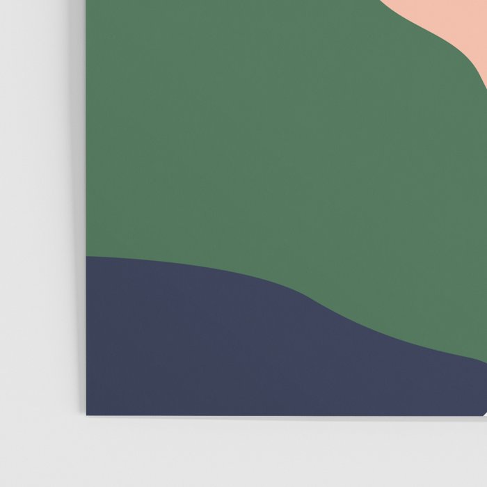 Abstract colorful mountain landscape moon view print Poster Gallery Image 3