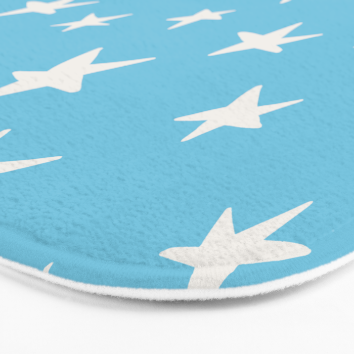 Stars Sky Blue Bath Mat Gallery Image 3