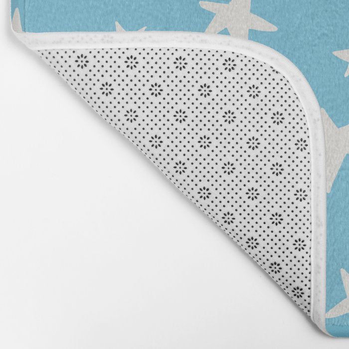Stars Sky Blue Bath Mat Gallery Image 2