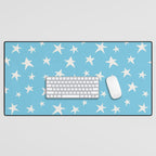 Stars Sky Blue Desk Mat Gallery Image 1
