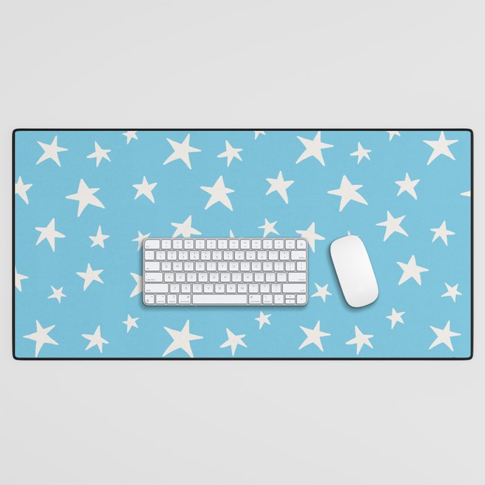 Stars Sky Blue Desk Mat Gallery Image 1