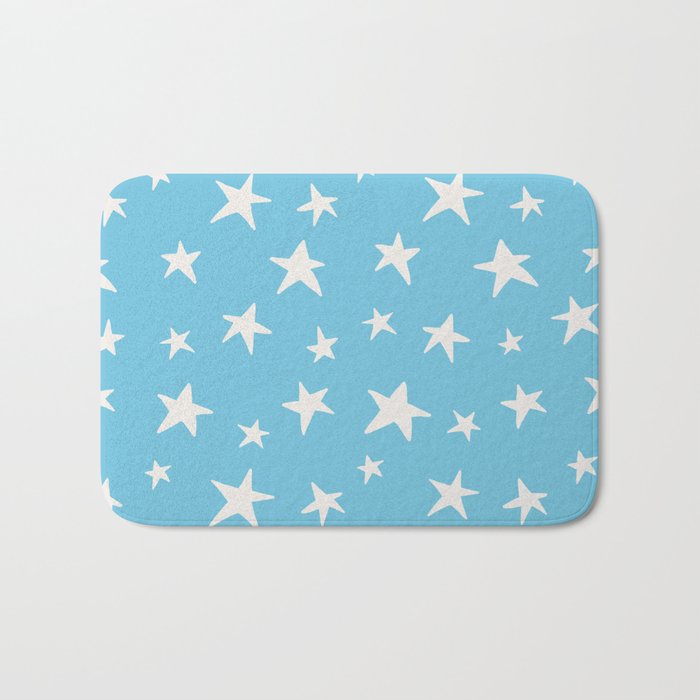 Stars Sky Blue Bath Mat Gallery Image 1