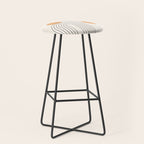 Mid Century Modern Geometric 61 (Rainbow and Sun Abstraction) Stool Gallery Image 1