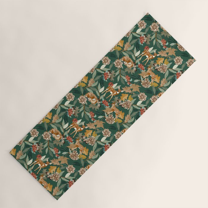 Deer in the autumn nature 22 Yoga Mat Gallery Image 1