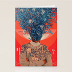 Her Veiled Smiles Stationery Card Gallery Image 2