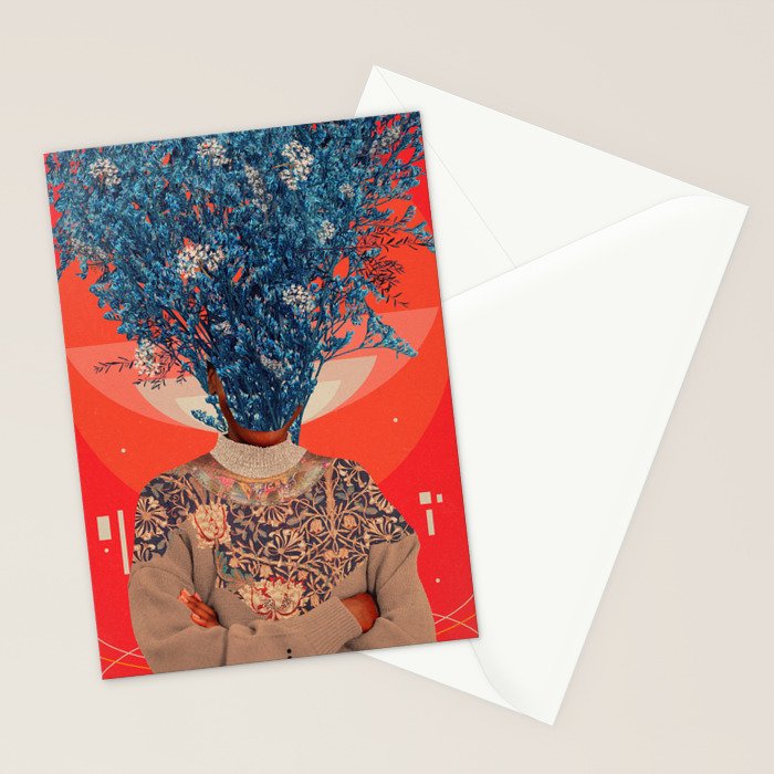 Her Veiled Smiles Stationery Card Gallery Image 2