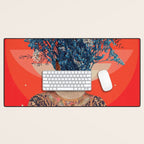 Her Veiled Smiles Desk Mat Gallery Image 1