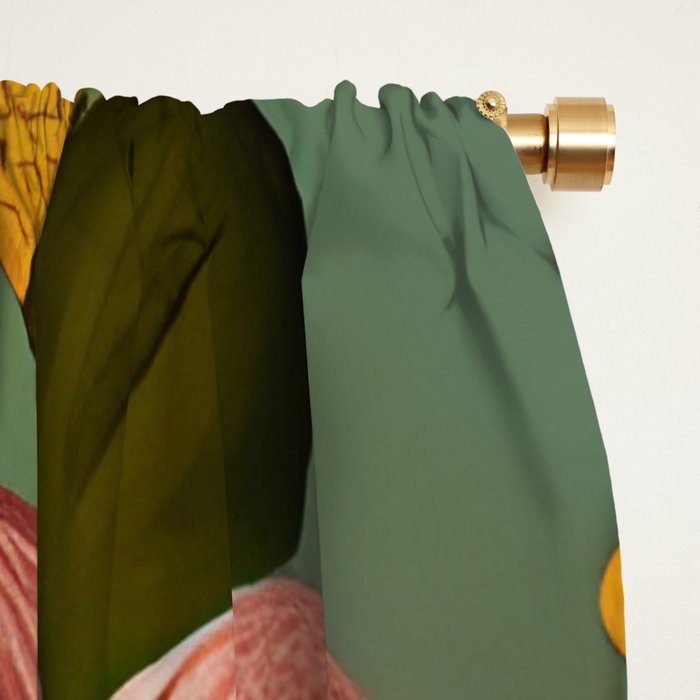 Quirky Abstract Vintage Retro Floral Window Curtain Gallery Image 2