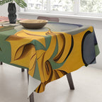 Quirky Abstract Vintage Retro Floral Tablecloth Gallery Image 3