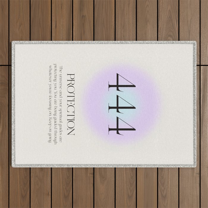 Angel Number 444 | Protection Outdoor Rug Gallery Image 1