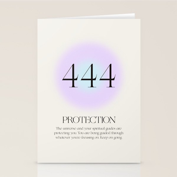 Angel Number 444 | Protection Stationery Card Gallery Image 1