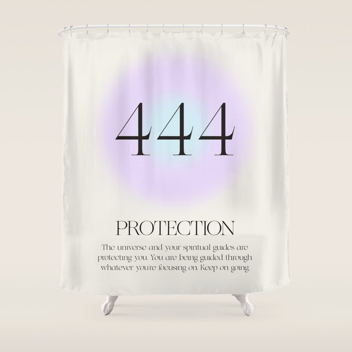 Angel Number 444 | Protection Shower Curtain Gallery Image 1