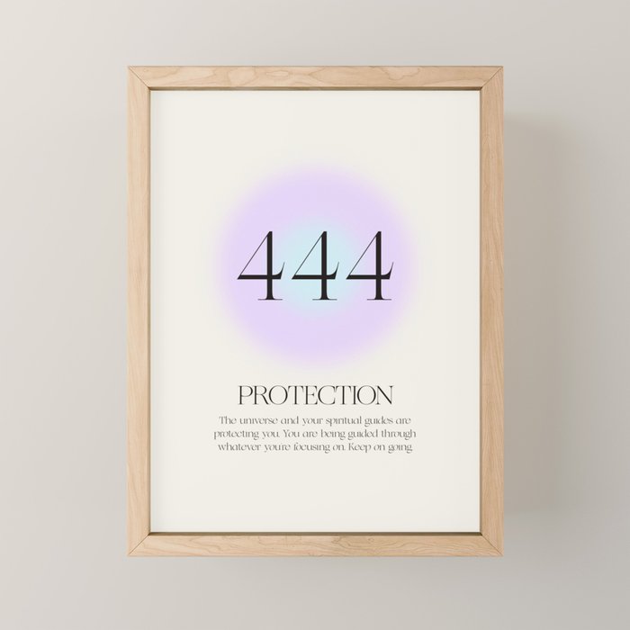 Angel Number 444 | Protection Mini Art Print Gallery Image 1