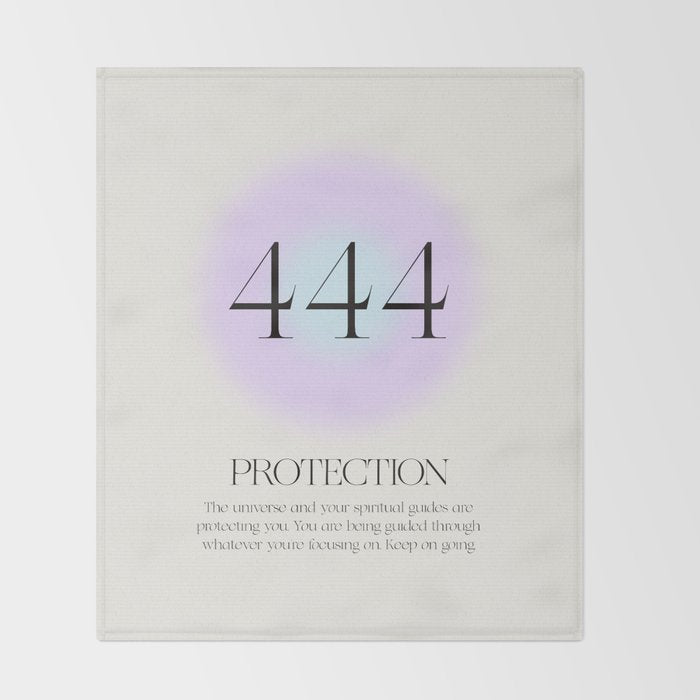 Angel Number 444 | Protection Throw Blanket Gallery Image 2